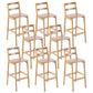 Café Simple Solid Wood Barstool taburete de bar con respaldo con respaldo