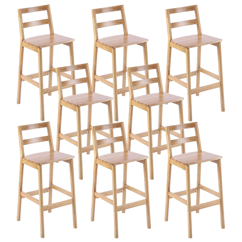 Café Simple Solid Wood Barstool taburete de bar con respaldo con respaldo