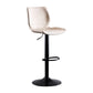 Sedile in pelle rotante sgabello da bar per piedistallo nero in pelle per sala da pranzo