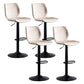 Sedile in pelle rotante sgabello da bar per piedistallo nero in pelle per sala da pranzo