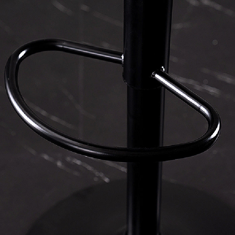 Sedile in pelle rotante sgabello da bar per piedistallo nero in pelle per sala da pranzo