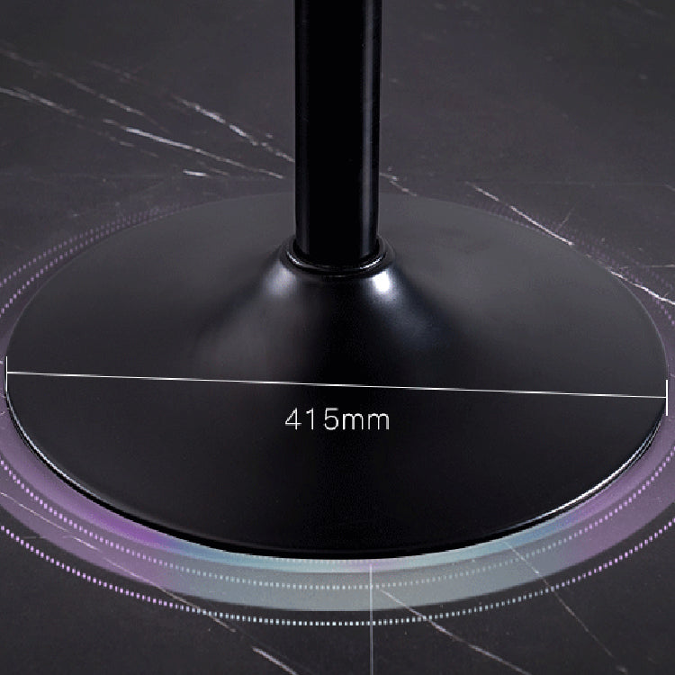 Sedile in pelle rotante sgabello da bar per piedistallo nero in pelle per sala da pranzo