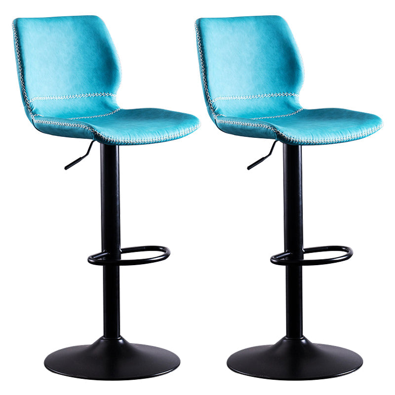 Sedile in pelle rotante sgabello da bar per piedistallo nero in pelle per sala da pranzo