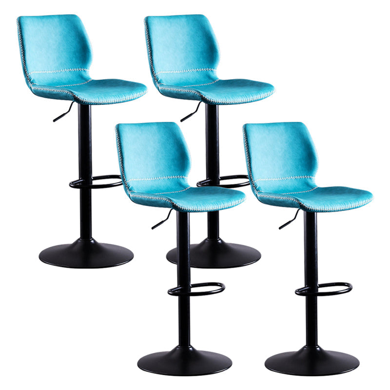 Sedile in pelle rotante sgabello da bar per piedistallo nero in pelle per sala da pranzo