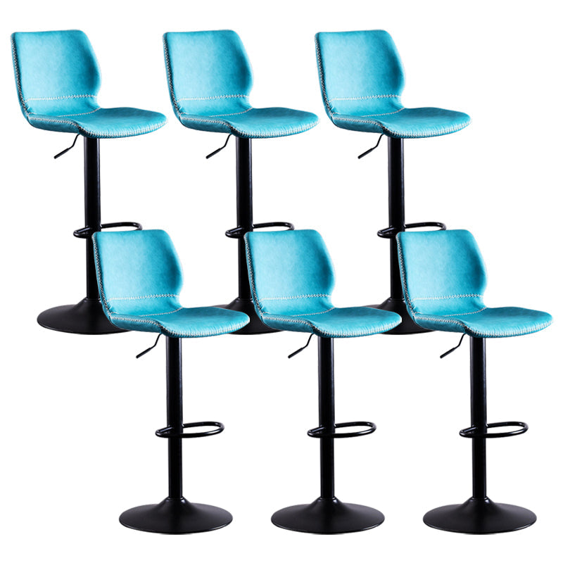 Sedile in pelle rotante sgabello da bar per piedistallo nero in pelle per sala da pranzo