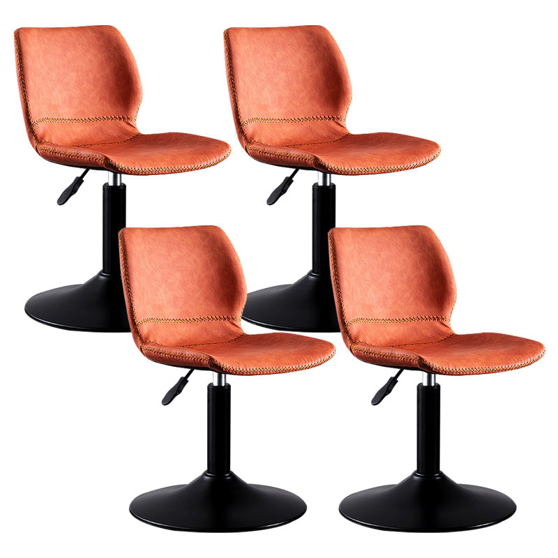 Sedile in pelle rotante sgabello da bar per piedistallo nero in pelle per sala da pranzo