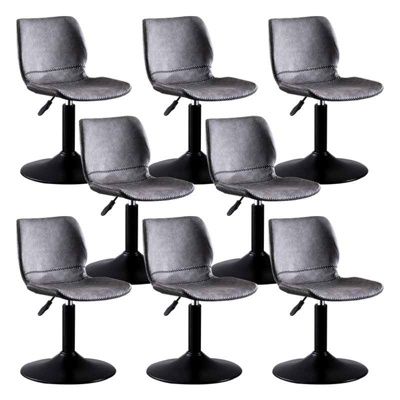 Sedile in pelle rotante sgabello da bar per piedistallo nero in pelle per sala da pranzo