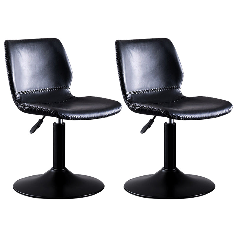 Sedile in pelle rotante sgabello da bar per piedistallo nero in pelle per sala da pranzo