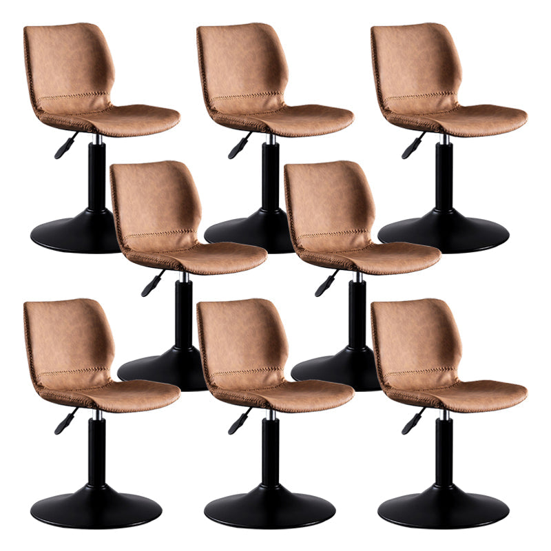 Sedile in pelle rotante sgabello da bar per piedistallo nero in pelle per sala da pranzo