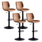 Sedile in pelle rotante sgabello da bar per piedistallo nero in pelle per sala da pranzo
