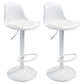 Contemporary Adjustable Height Bar Stool PU Leather Bar Stools for Kitchen White White 2 Piece Set Clearhalo 'Bar Furniture' 'Bar Stools' 'bar_stools' 'furn' 'furn_bar_stools' 'Furniture' 'Kitchen & Dining Furniture' 5338312
