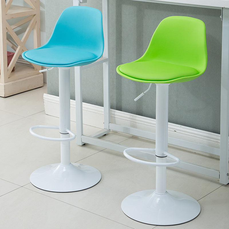 Contemporary Adjustable Height Bar Stool PU Leather Bar Stools for Kitchen Clearhalo 'Bar Furniture' 'Bar Stools' 'bar_stools' 'furn' 'furn_bar_stools' 'Furniture' 'Kitchen & Dining Furniture' 5338315