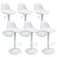 Contemporary Adjustable Height Bar Stool PU Leather Bar Stools for Kitchen White White 6 Piece Set Clearhalo 'Bar Furniture' 'Bar Stools' 'bar_stools' 'furn' 'furn_bar_stools' 'Furniture' 'Kitchen & Dining Furniture' 5338316