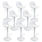 Contemporary Adjustable Height Bar Stool PU Leather Bar Stools for Kitchen White White 8 Piece Set Clearhalo 'Bar Furniture' 'Bar Stools' 'bar_stools' 'furn' 'furn_bar_stools' 'Furniture' 'Kitchen & Dining Furniture' 5338317
