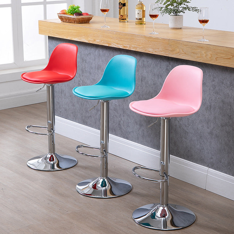 Contemporary Adjustable Height Bar Stool PU Leather Bar Stools for Kitchen Clearhalo 'Bar Furniture' 'Bar Stools' 'bar_stools' 'furn' 'furn_bar_stools' 'Furniture' 'Kitchen & Dining Furniture' 5338318