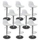 Contemporary Adjustable Height Bar Stool PU Leather Bar Stools for Kitchen White Silver 8 Piece Set Clearhalo 'Bar Furniture' 'Bar Stools' 'bar_stools' 'furn' 'furn_bar_stools' 'Furniture' 'Kitchen & Dining Furniture' 5338326