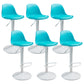 Contemporary Adjustable Height Bar Stool PU Leather Bar Stools for Kitchen Blue White 6 Piece Set Clearhalo 'Bar Furniture' 'Bar Stools' 'bar_stools' 'furn' 'furn_bar_stools' 'Furniture' 'Kitchen & Dining Furniture' 5338331
