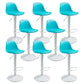 Contemporary Adjustable Height Bar Stool PU Leather Bar Stools for Kitchen Blue White 8 Piece Set Clearhalo 'Bar Furniture' 'Bar Stools' 'bar_stools' 'furn' 'furn_bar_stools' 'Furniture' 'Kitchen & Dining Furniture' 5338334