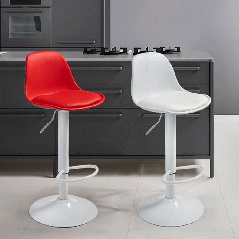 Contemporary Adjustable Height Bar Stool PU Leather Bar Stools for Kitchen Clearhalo 'Bar Furniture' 'Bar Stools' 'bar_stools' 'furn' 'furn_bar_stools' 'Furniture' 'Kitchen & Dining Furniture' 5338336