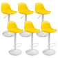 Contemporary Adjustable Height Bar Stool PU Leather Bar Stools for Kitchen Yellow White 6 Piece Set Clearhalo 'Bar Furniture' 'Bar Stools' 'bar_stools' 'furn' 'furn_bar_stools' 'Furniture' 'Kitchen & Dining Furniture' 5338359
