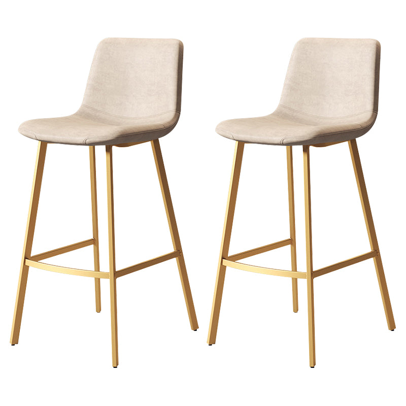 コンテンポラリーマット仕上げPUレザーバースツールミルクティーショップフットレストスツール