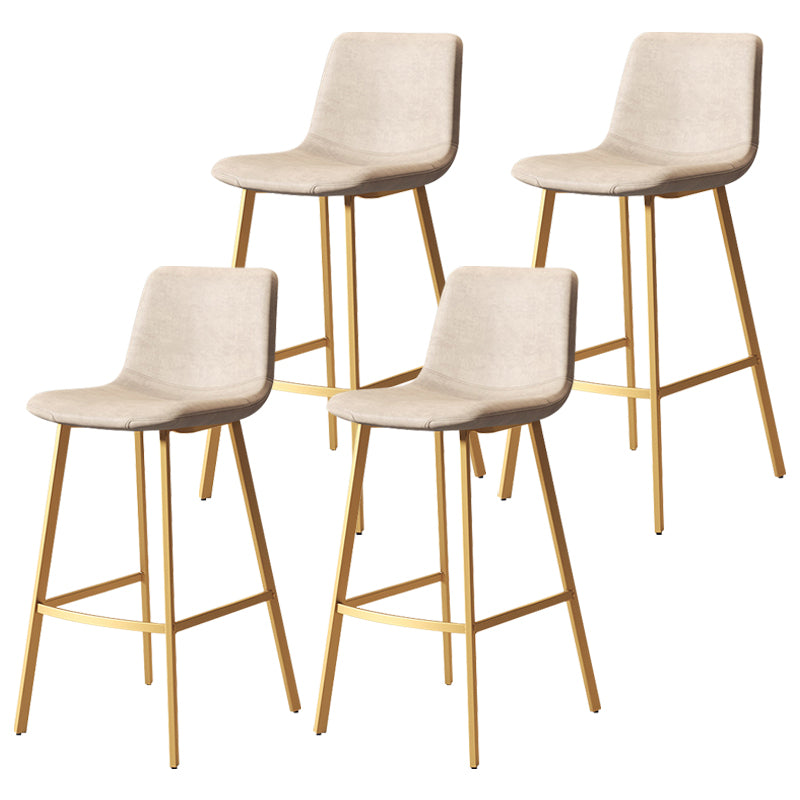 コンテンポラリーマット仕上げPUレザーバースツールミルクティーショップフットレストスツール