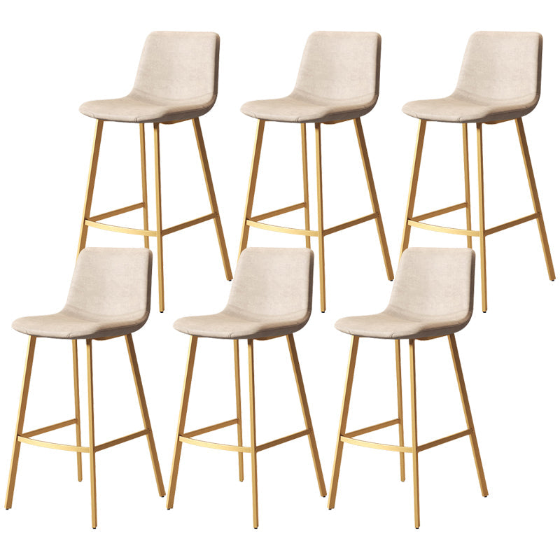 コンテンポラリーマット仕上げPUレザーバースツールミルクティーショップフットレストスツール