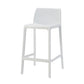 Nordic Simple Stackable Bar-stool Plastic Counter Bar Stool for Home White 1 Piece Counter Stool(26"H) Clearhalo 'Bar Furniture' 'Bar Stools' 'bar_stools' 'furn' 'furn_bar_stools' 'Furniture' 'Kitchen & Dining Furniture' 5338435