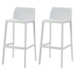 Nordic Simple Stackable Bar-stool Plastic Counter Bar Stool for Home White 2 Piece Set Bar Stool(30"H) Clearhalo 'Bar Furniture' 'Bar Stools' 'bar_stools' 'furn' 'furn_bar_stools' 'Furniture' 'Kitchen & Dining Furniture' 5338447