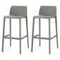 Nordic Simple Stackable Bar-stool Plastic Counter Bar Stool for Home Grey 2 Piece Set Bar Stool(30"H) Clearhalo 'Bar Furniture' 'Bar Stools' 'bar_stools' 'furn' 'furn_bar_stools' 'Furniture' 'Kitchen & Dining Furniture' 5338458