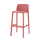 Nordic Simple Stackable Bar-stool Plastic Counter Bar Stool for Home Red 1 Piece Bar Stool(30"H) Clearhalo 'Bar Furniture' 'Bar Stools' 'bar_stools' 'furn' 'furn_bar_stools' 'Furniture' 'Kitchen & Dining Furniture' 5338467