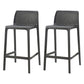 Nordic Simple Stackable Bar-stool Plastic Counter Bar Stool for Home Black 2 Piece Set Counter Stool(26"H) Clearhalo 'Bar Furniture' 'Bar Stools' 'bar_stools' 'furn' 'furn_bar_stools' 'Furniture' 'Kitchen & Dining Furniture' 5338473