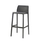 Nordic Simple Stackable Bar-stool Plastic Counter Bar Stool for Home Black 1 Piece Bar Stool(30"H) Clearhalo 'Bar Furniture' 'Bar Stools' 'bar_stools' 'furn' 'furn_bar_stools' 'Furniture' 'Kitchen & Dining Furniture' 5338477
