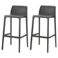 Nordic Simple Stackable Bar-stool Plastic Counter Bar Stool for Home Black 2 Piece Set Bar Stool(30"H) Clearhalo 'Bar Furniture' 'Bar Stools' 'bar_stools' 'furn' 'furn_bar_stools' 'Furniture' 'Kitchen & Dining Furniture' 5338478