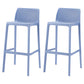 Nordic Simple Stackable Bar-stool Plastic Counter Bar Stool for Home Blue 2 Piece Set Bar Stool(30"H) Clearhalo 'Bar Furniture' 'Bar Stools' 'bar_stools' 'furn' 'furn_bar_stools' 'Furniture' 'Kitchen & Dining Furniture' 5338488