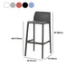 Nordic Simple Stackable Bar-stool Plastic Counter Bar Stool for Home Clearhalo 'Bar Furniture' 'Bar Stools' 'bar_stools' 'furn' 'furn_bar_stools' 'Furniture' 'Kitchen & Dining Furniture' 5338493