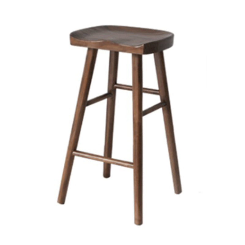 Modern Solid Wood Barstool Wood Restaurant Bar Stool with Pedal 1 Piece Wood Clearhalo 'Bar Furniture' 'Bar Stools' 'bar_stools' 'furn' 'furn_bar_stools' 'Furniture' 'Kitchen & Dining Furniture' 5338549