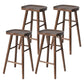 Modern Solid Wood Barstool Wood Restaurant Bar Stool with Pedal 4 Piece Set Wood Clearhalo 'Bar Furniture' 'Bar Stools' 'bar_stools' 'furn' 'furn_bar_stools' 'Furniture' 'Kitchen & Dining Furniture' 5338552