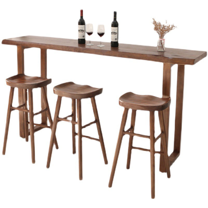 Modern Solid Wood Barstool Wood Restaurant Bar Stool with Pedal Clearhalo 'Bar Furniture' 'Bar Stools' 'bar_stools' 'furn' 'furn_bar_stools' 'Furniture' 'Kitchen & Dining Furniture' 5338554