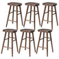 Modern Solid Wood Barstool Wood Restaurant Bar Stool with Pedal 6 Piece Set Wood Clearhalo 'Bar Furniture' 'Bar Stools' 'bar_stools' 'furn' 'furn_bar_stools' 'Furniture' 'Kitchen & Dining Furniture' 5338555