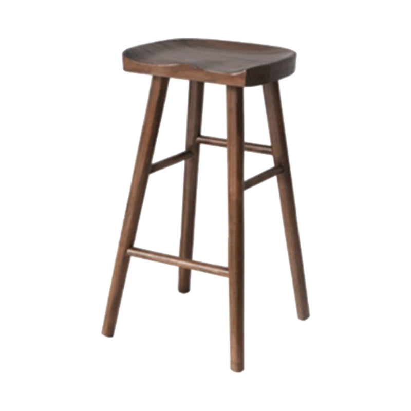 Modern Solid Wood Barstool Wood Restaurant Bar Stool with Pedal Clearhalo 'Bar Furniture' 'Bar Stools' 'bar_stools' 'furn' 'furn_bar_stools' 'Furniture' 'Kitchen & Dining Furniture' 5338556