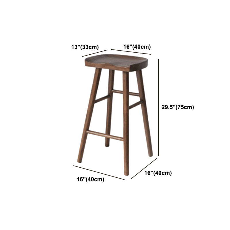 Modern Solid Wood Barstool Wood Restaurant Bar Stool with Pedal Clearhalo 'Bar Furniture' 'Bar Stools' 'bar_stools' 'furn' 'furn_bar_stools' 'Furniture' 'Kitchen & Dining Furniture' 5338566