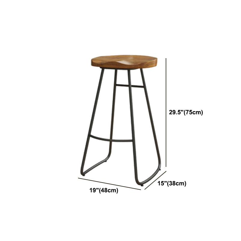 Modern Solid Wood Barstool Wood Restaurant Bar Stool with Pedal Clearhalo 'Bar Furniture' 'Bar Stools' 'bar_stools' 'furn' 'furn_bar_stools' 'Furniture' 'Kitchen & Dining Furniture' 5338567