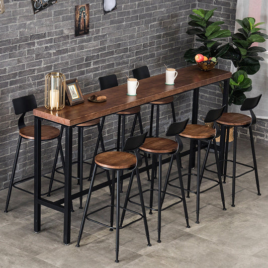 Sgabello da bar a 4 gambe in ferro da bar 4 gambe con pedale