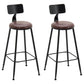 Indoor Industrial Style Barstool Iron 4 Legs Bar Stool with Pedal