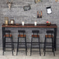 Indoor Industrial Style Barstool Iron 4 Legs Bar Stool with Pedal