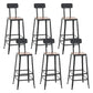 Indoor Industrial Style Barstool Iron 4 Legs Bar Stool with Pedal