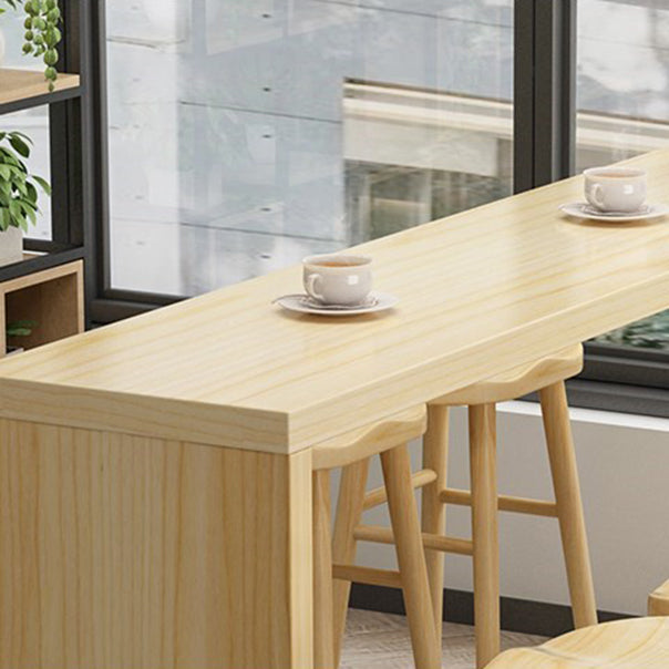 1/5/9 piezas Juego de mesa de barra moderna Rectangle Pine Wood Bistro Set