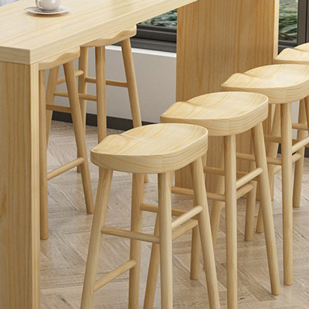 1/5/9 piezas Juego de mesa de barra moderna Rectangle Pine Wood Bistro Set