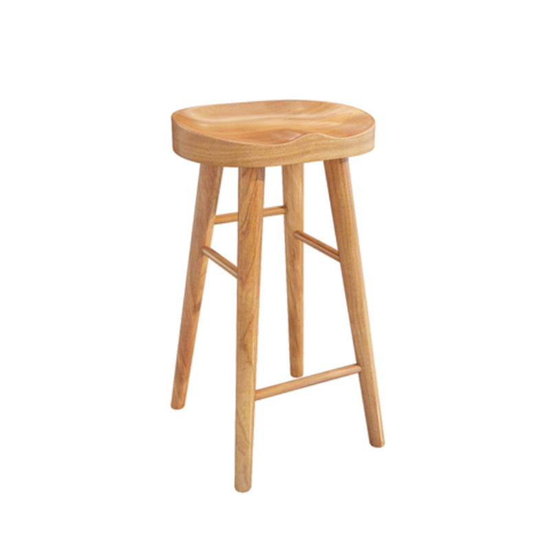 Modern 1/4/9 Pieces Bar Table Set Rectangle Pine Wood Counter Table with High Stools Wood 30"H Stool (Single) Clearhalo 'Bar Furniture' 'furn' 'furn_home_bar_bar_sets' 'Furniture' 'Home Bars & Bar Sets' 'home_bar_bar_sets' 'Kitchen & Dining Furniture' 5338673